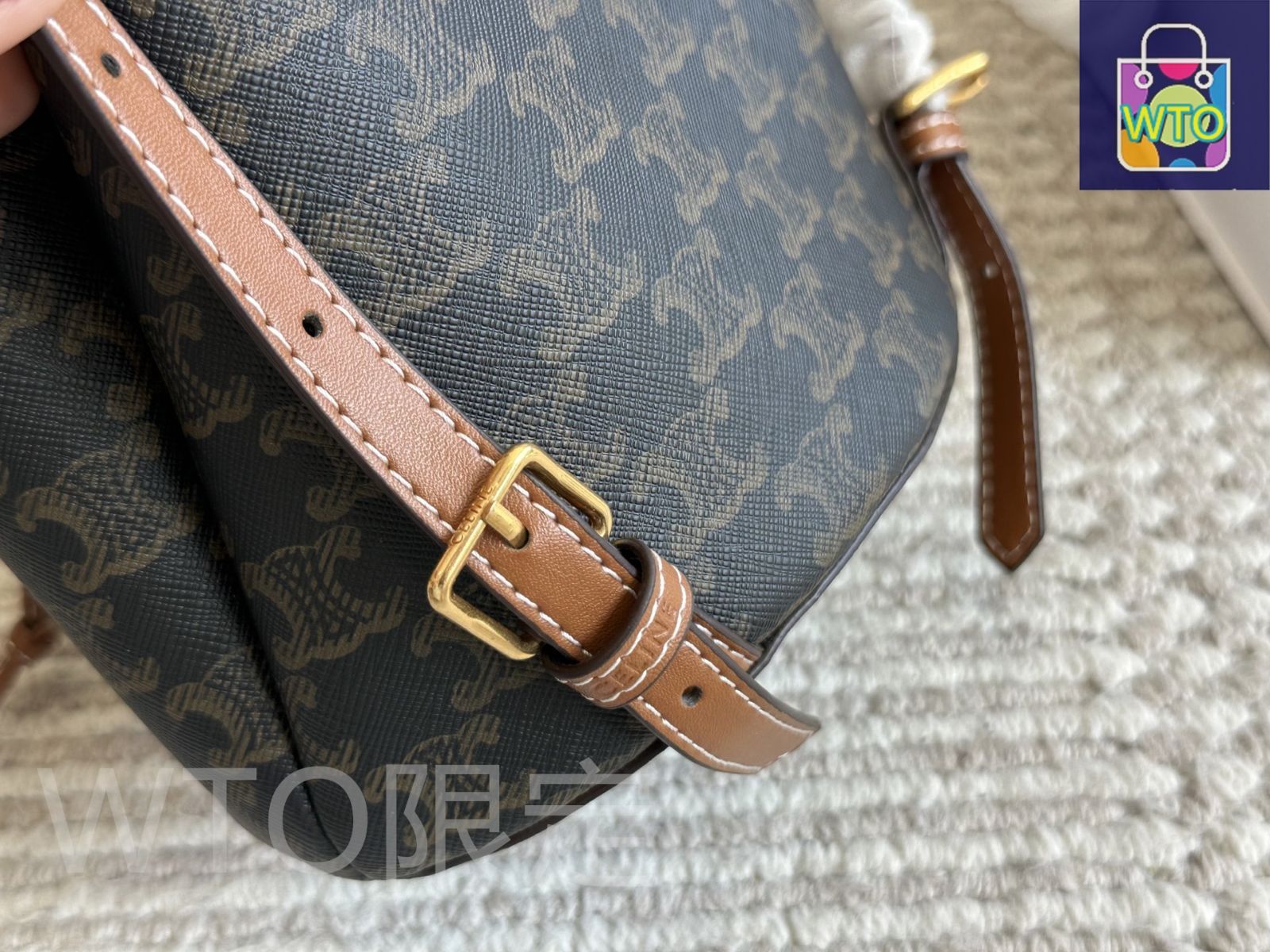 CELINE モノグラムショルダーバッグ 今日特価】Celine Monogram Double Shoulder Bag - セリーヌ