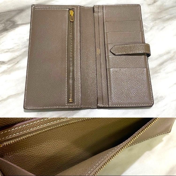 美品☆　Y刻印　エルメス　ベアンスフレ　エプソン　エトゥープ　長財布 楽天市場】エルメス HERMES ベアン スフレ 長財布 ヴォーエプソン Y