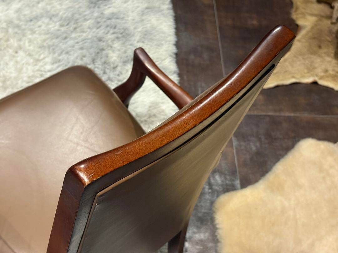 マルニ　maruni アームチェア　ビンテージ　鋲打　リベット　ハイバック　SK マルニ maruni アームチェア ビンテージ 鋲打 リベット