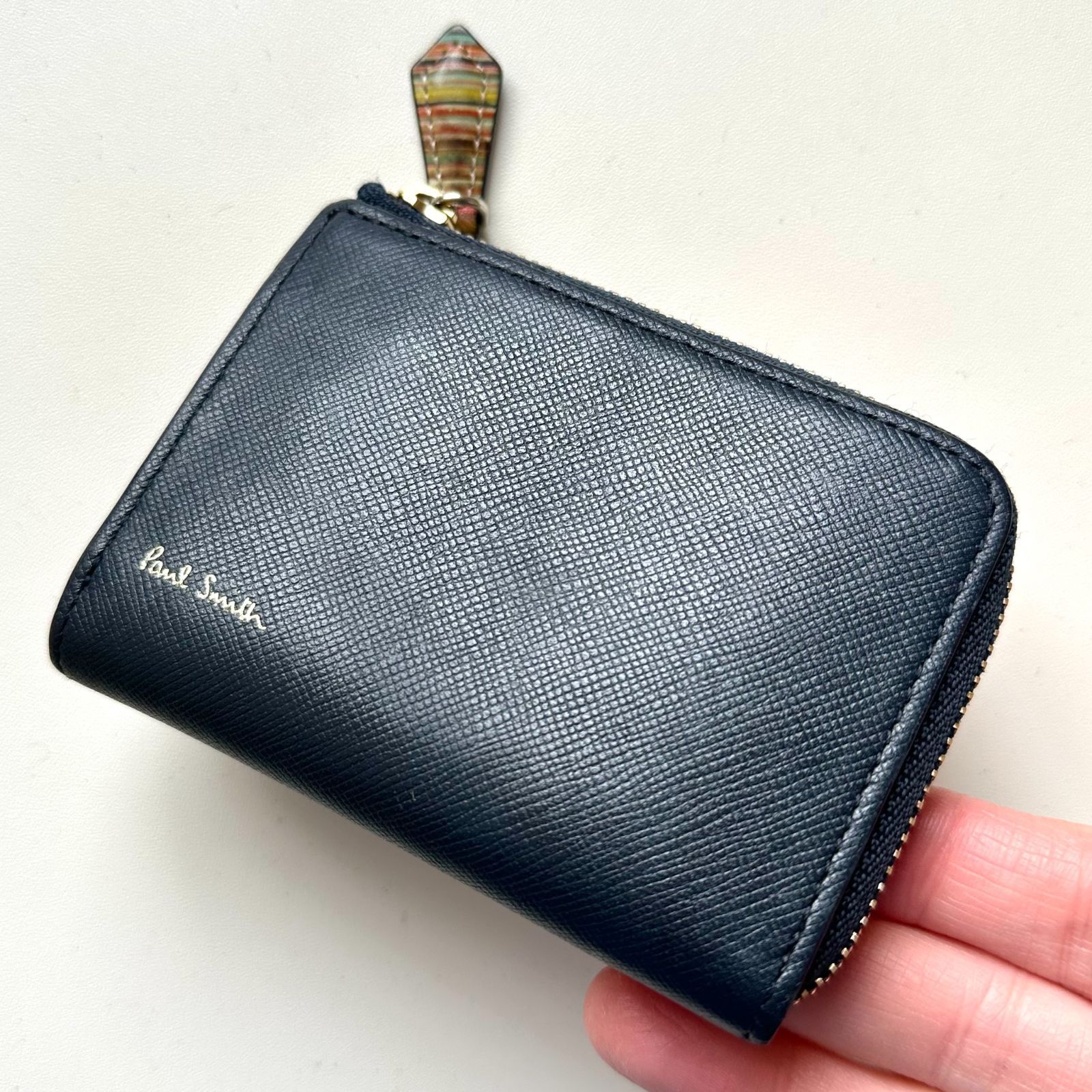 Paul Smith コインケース キーケース ジップストローグレイン ネイビー Amazon | [名入れ可] ポールスミス Paul Smith 正規品 本革