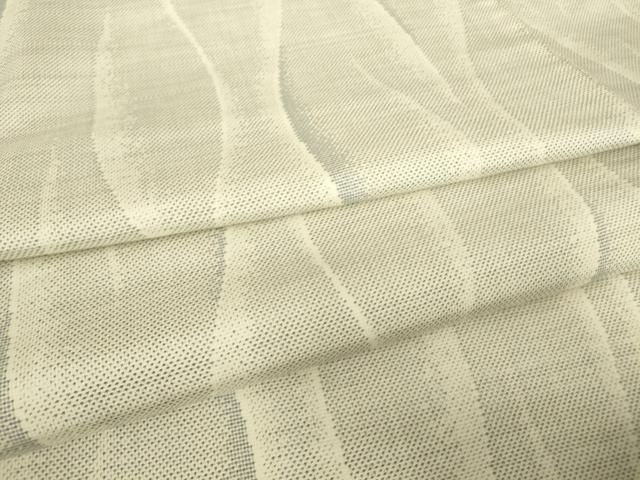 平和屋着物▽本場大島紬 白大島 単衣 9マルキ 立涌文 正絹 逸品