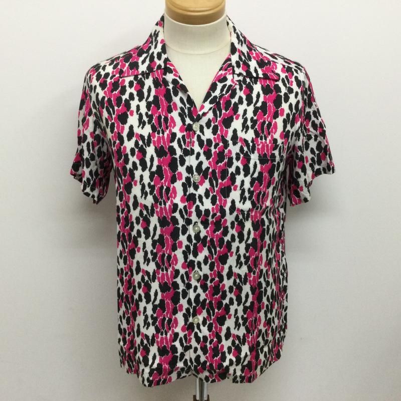 WACKOMARIA レオパード柄 レーヨン オープンカラーシャツ 半袖 - シャツ
