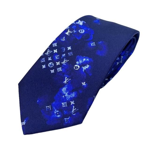 美品 LOUIS VUITTON ルイ ヴィトン ITALY イタリア製 【オレンジ　ブロックチェック柄】ネクタイ USED オールド ブランド シルク 67)LOUIS VUITTON ルイヴィトン エシャルプ ロゴマニア マフラ\u2015 M75703