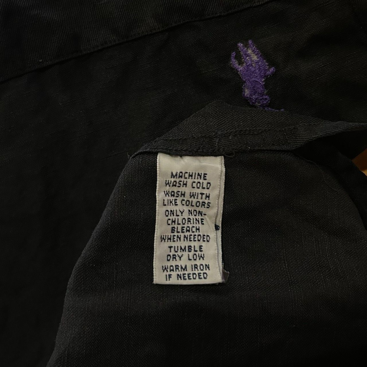 POLO RALPH LAUREN ポロ ラルフローレン 90's OPEN COLLAR LINEN SILK