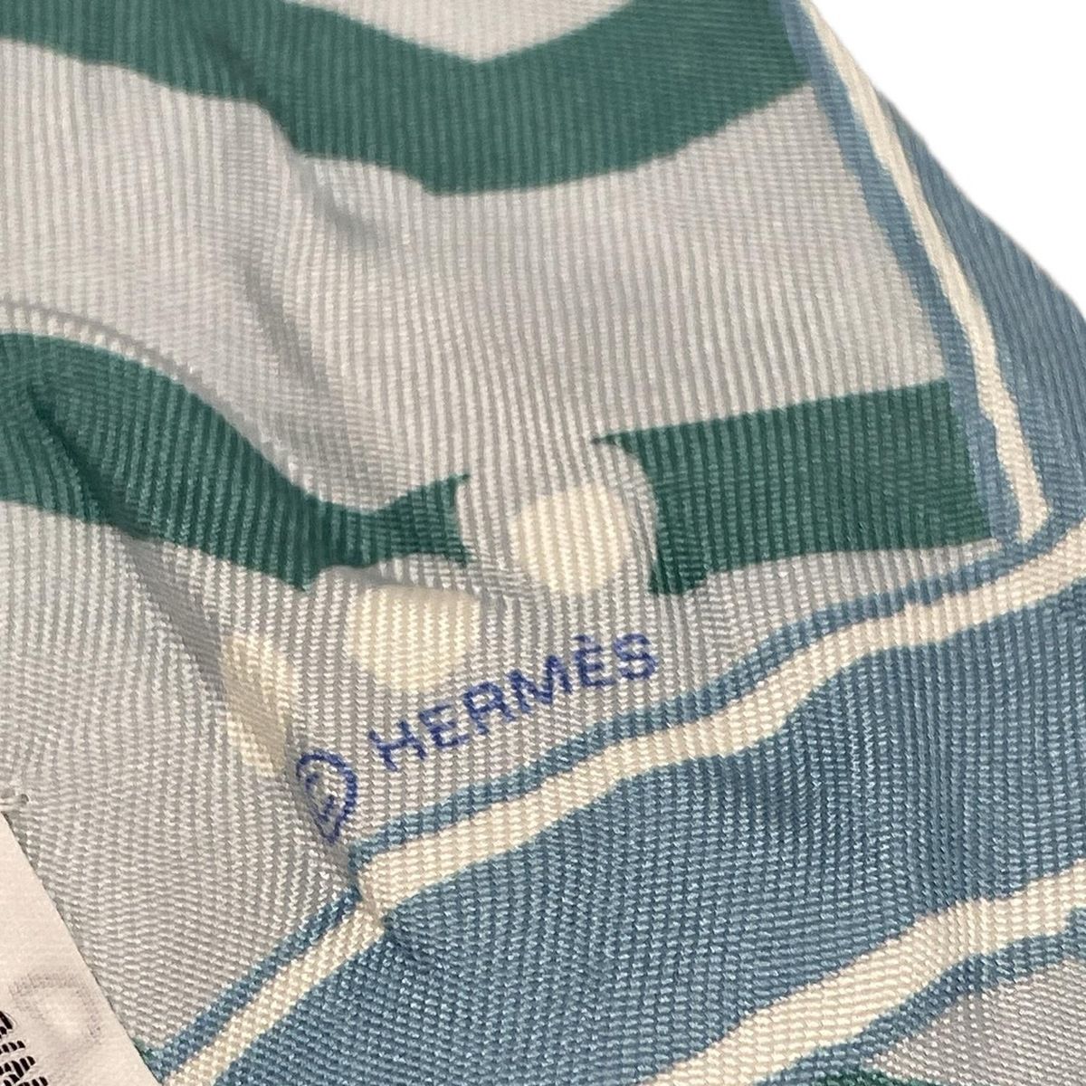 HERMES(エルメス) スカーフ ツイリー ライトブルー×ブルー
