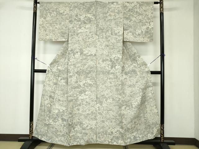 平和屋着物○上質な紬 格子 正絹 逸品 AAAV9426ph