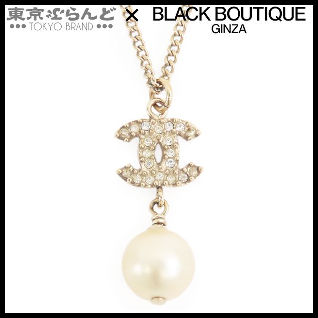 シャネル CHANEL ココマーク パールネックレス 10P ゴールド