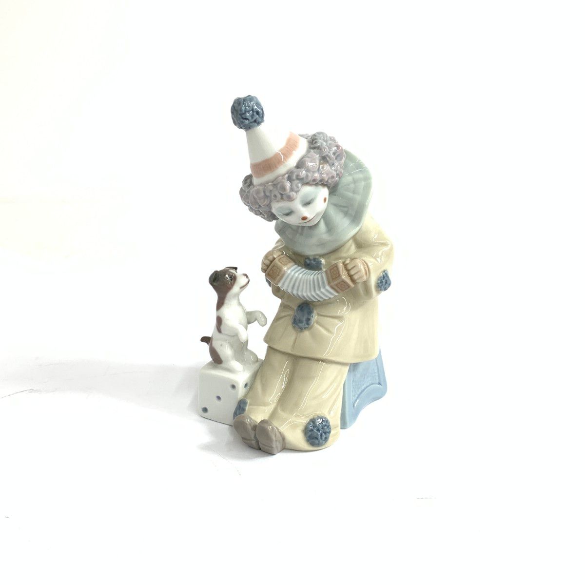 美品 LLADRO リヤドロ アコーディオンを持つピエロ フィギュリン