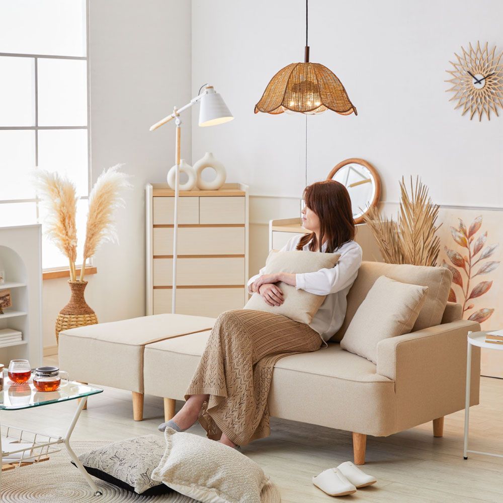 With ソファ 2人掛け 3人掛け オットマン付き ソファーセット カウチ