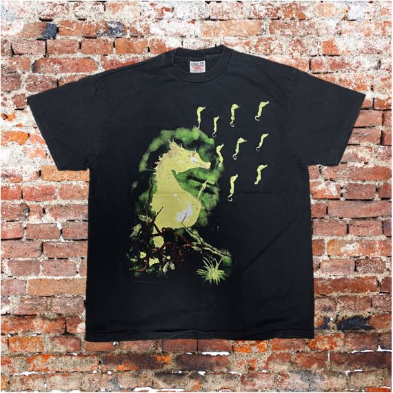 NIRVANA タツノオトシゴ Tシャツ NIRVANA ニルバーナ タツノオトシゴ Tシャツ Lサイズ ブラック