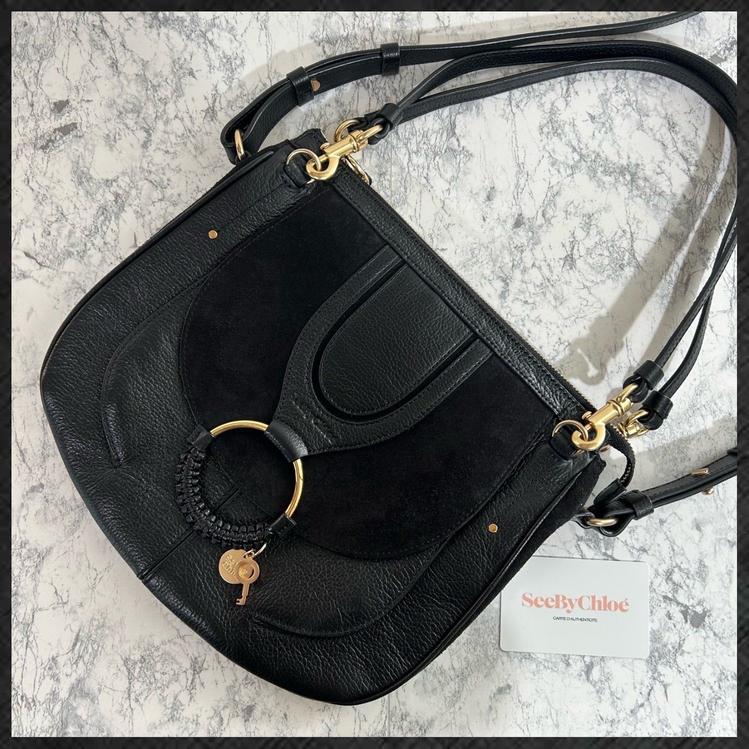 ★美品★　シーバイクロエ　2way ショルダーバッグ　ブラック SEE BY CHLOE シーバイクロエ 2WAY ショルダー バッグ ブラック
