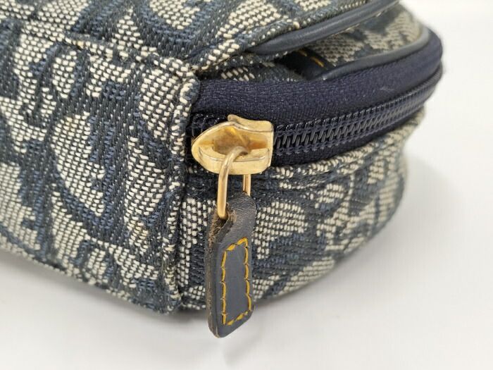 Dior サドルバッグ トロッター キャンバス D金具 ネイビー 良品