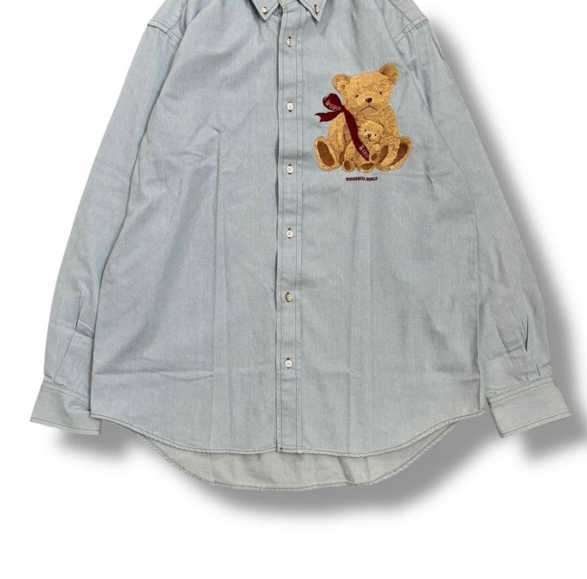 world 親子テディベア刺繍