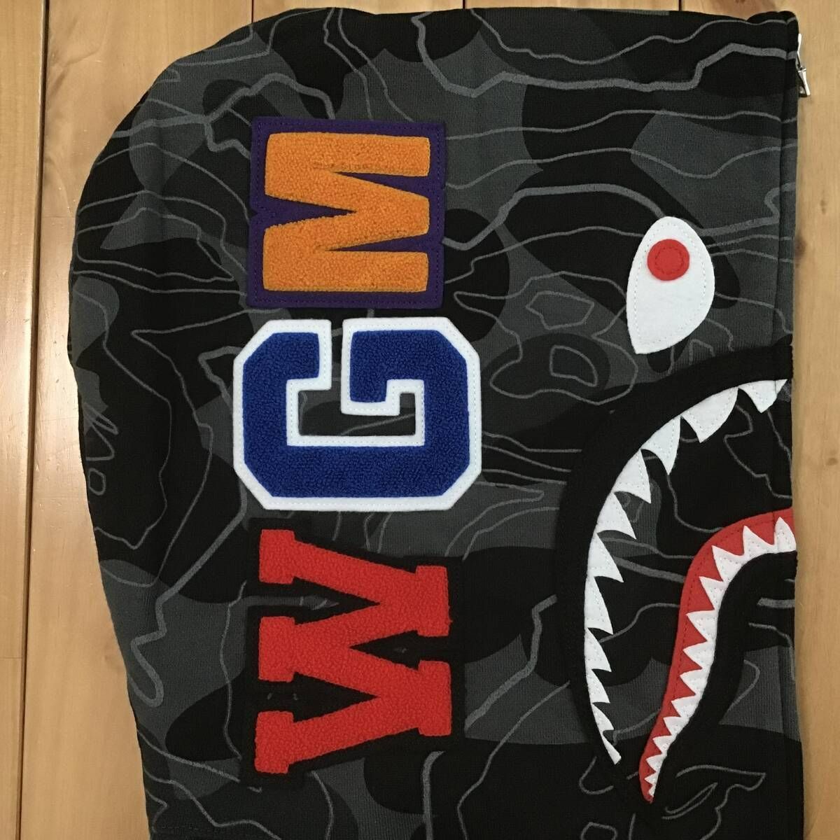 LAYERED LINE CAMO SHARK FULL ZIP HOODIE Mサイズ a bathing ape BAPE 