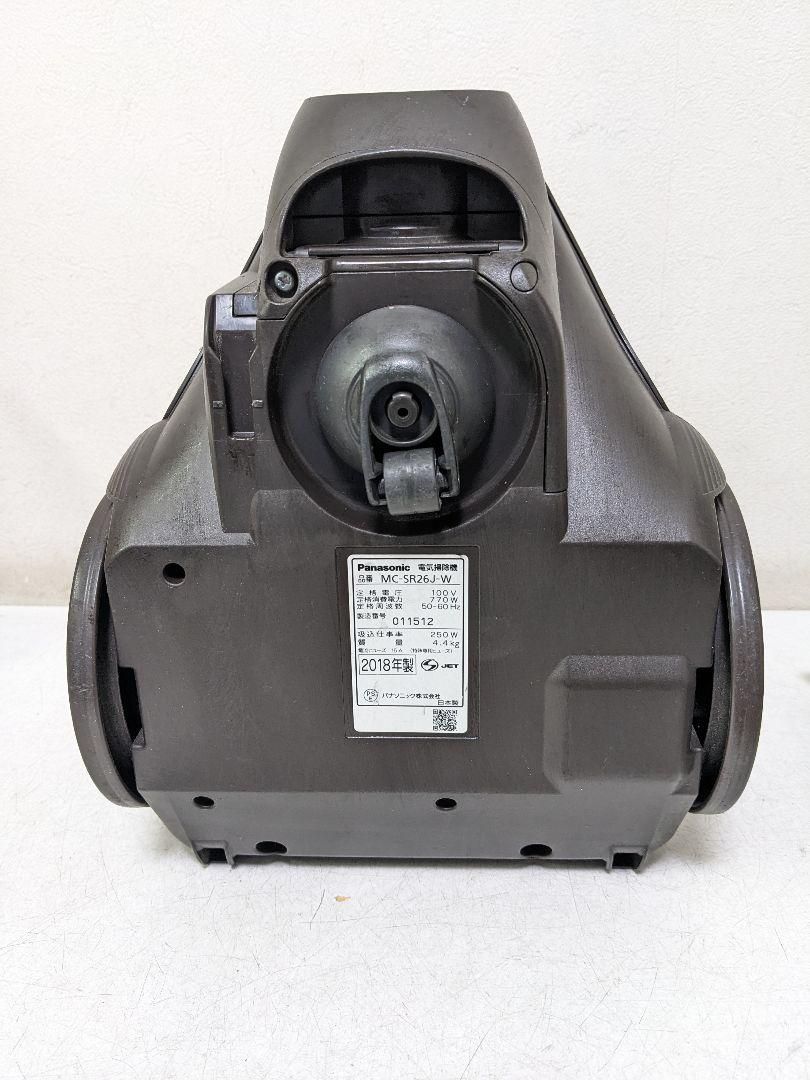パナソニック MC-SR26J-W サイクロン式掃除機 2018年製 ヘッド無し パナソニック MC-SR26J-W サイクロン式掃除機 2018年製 ヘッド無し
