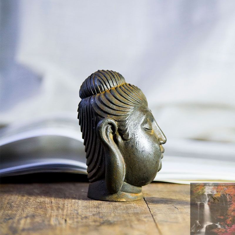 禅菩薩 仏像 仏面 仏頭 置物 オブジェ 魔除け 幸運 金運 健康運 出世運