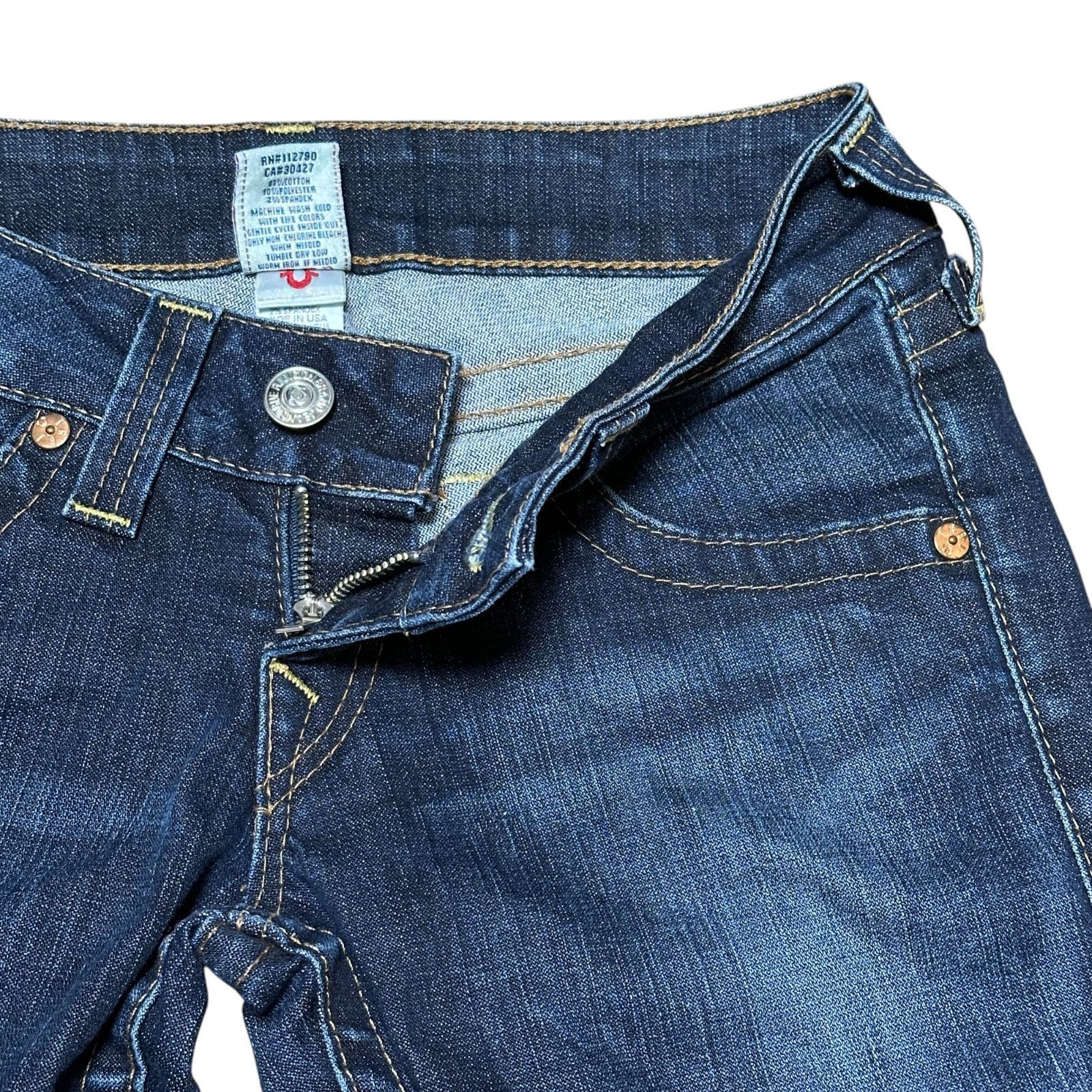 TRUE RELIGION クロップド ブーツカットデニム 26 トゥルーレリジョン