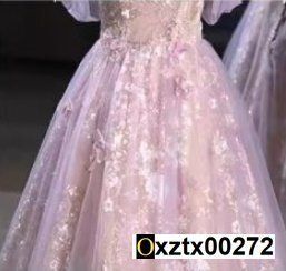 花嫁服*婚約敬酒服*イブニングドレス**声楽芸考学生の日成人式紫XS~5XL選択