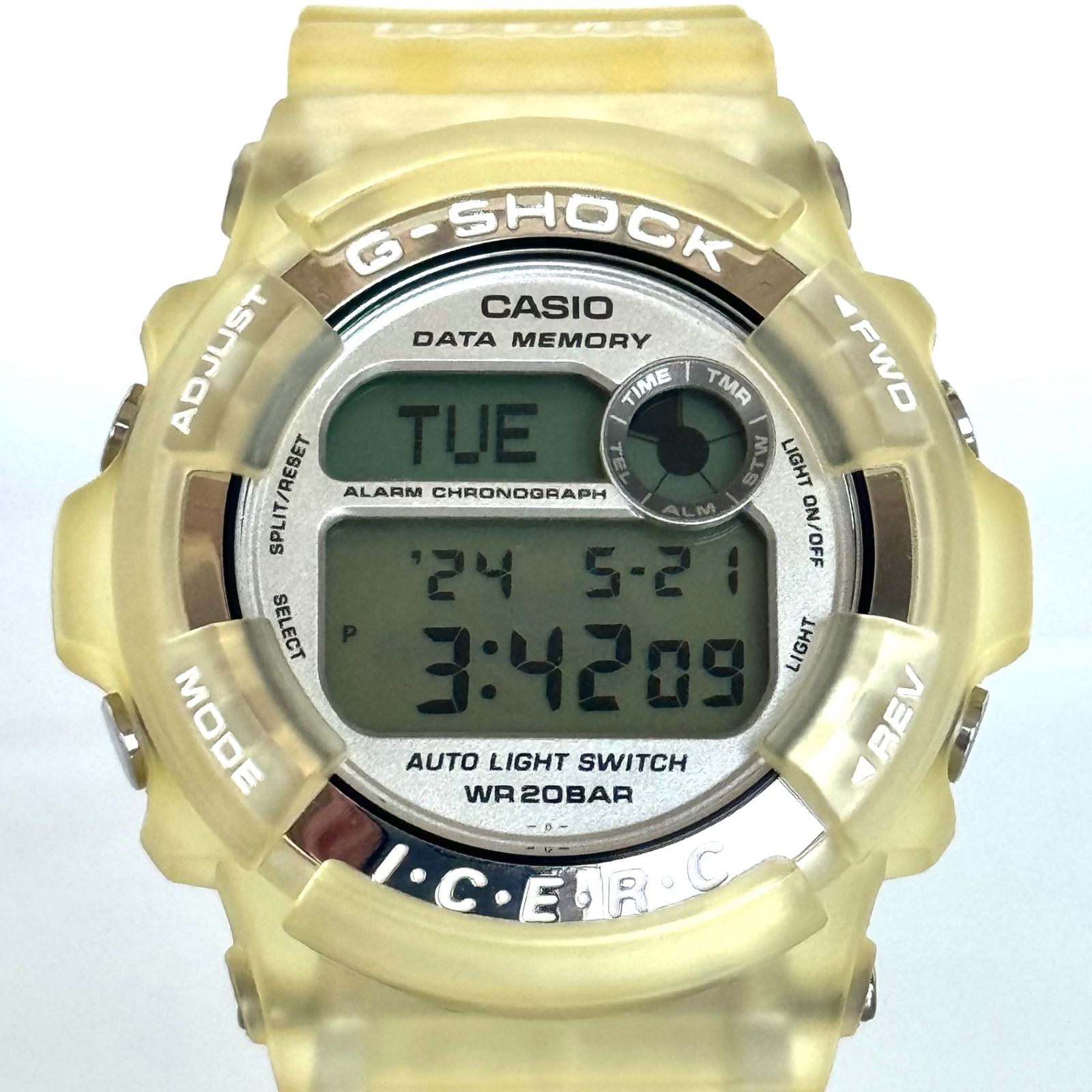 【美品・電池交換済】カシオジーショックG-SHOCKDW-9200K-7T第7回国際イルカ・クジラ会議1998年デジタルクォーツシルバー樹脂ベルト