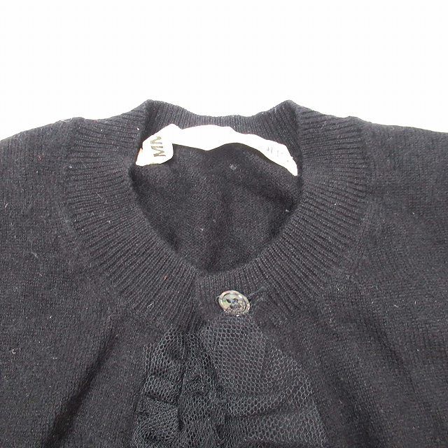 コムデギャルソン COMME des GARCONS GN-N011 AD2004 長袖 カーディガン ニット フリル カシミヤ 黒系 ブラック 日本製 無地 レディース 04aw ヴィンテージ コムデギャルソン COMME des GARCONS