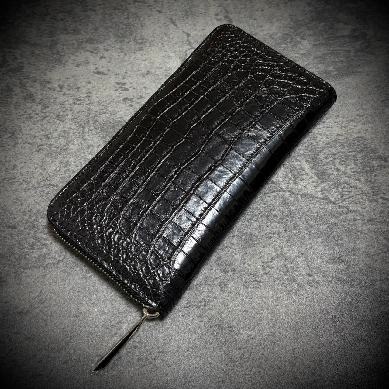 クロコダイル本革 黒色 長財布 【公式通販】