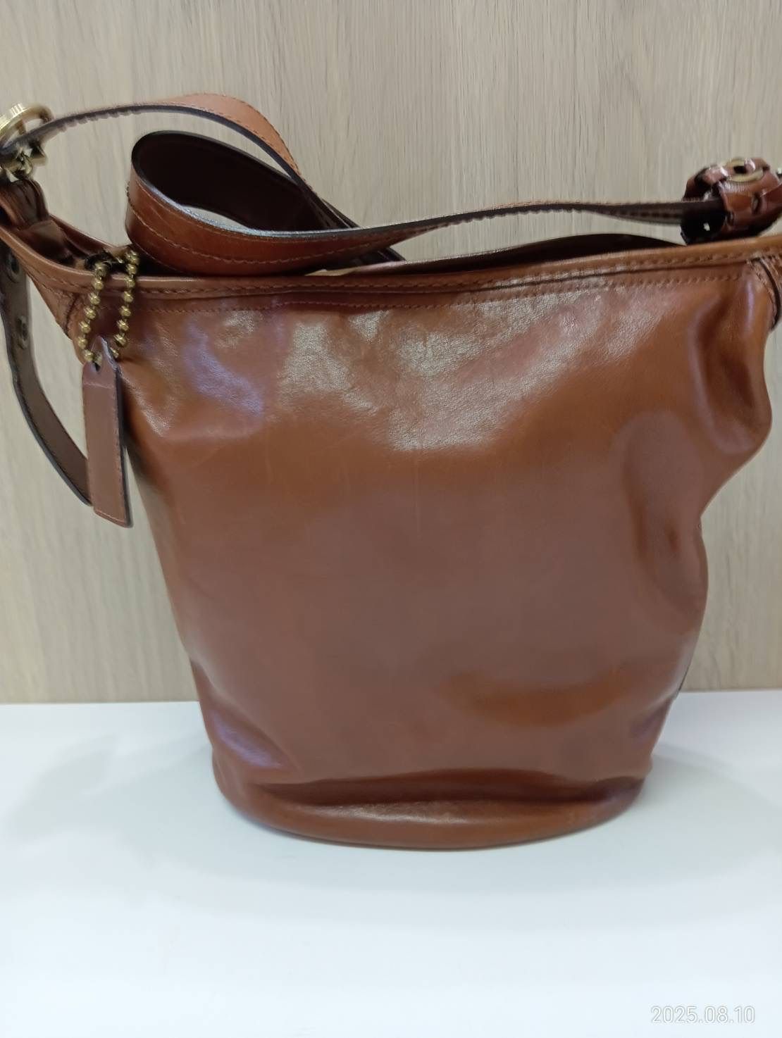 美品 COACH コーチ ショルダーバッグ バケツ型 ブラウン 11422 中古品】 COACHコーチ オールドコーチ バケツ型 ショルダー