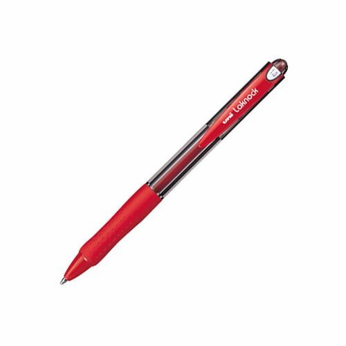 まとめ 三菱鉛筆 油性ボールペン ベリー楽ノック1.0mm 赤 SN100-10-15 ×100セット