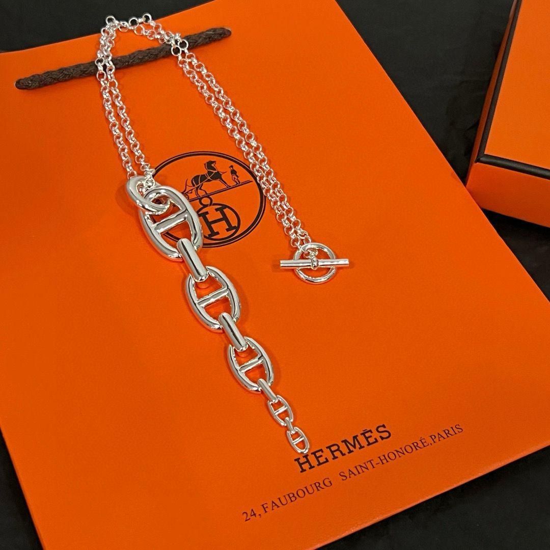 HERMES シェーヌダンクル アンシェネTGM ネックレス