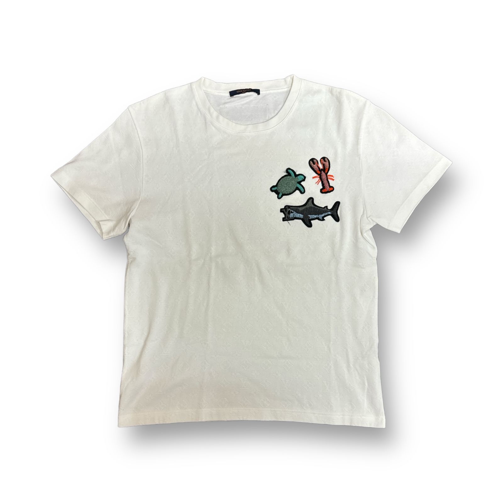 国内正規 LOUIS VUITTON 21SS ビーズアニマルアンドモノグラムTシャツ