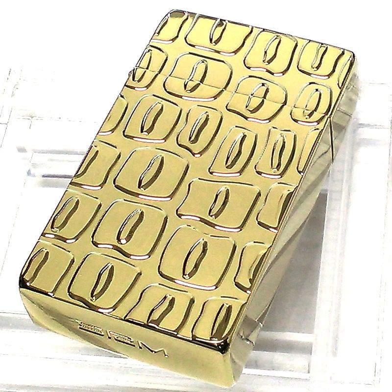 SAROME ガスライター クロコダイル ゴールドチタン ターボ EXCEL サロメ スパイラルサーキュラーフレイム おしゃれ 両面加工 彫刻 金 SRM 絶版 アウトドア キャンプ かっこいい メンズ 屋外