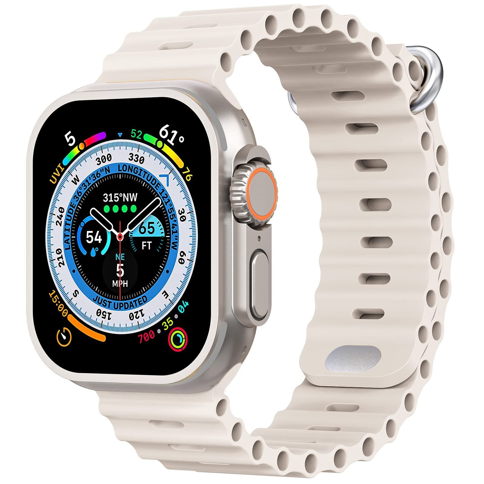 Tighesen コンパチブル Apple Watch オーシャンバンド アップルウォッチ バンド 38mm 40mm 41mm 42mm 44mm 45mm 49mm for iWatch Ultra SE Series 8/7/6/5/4/3/