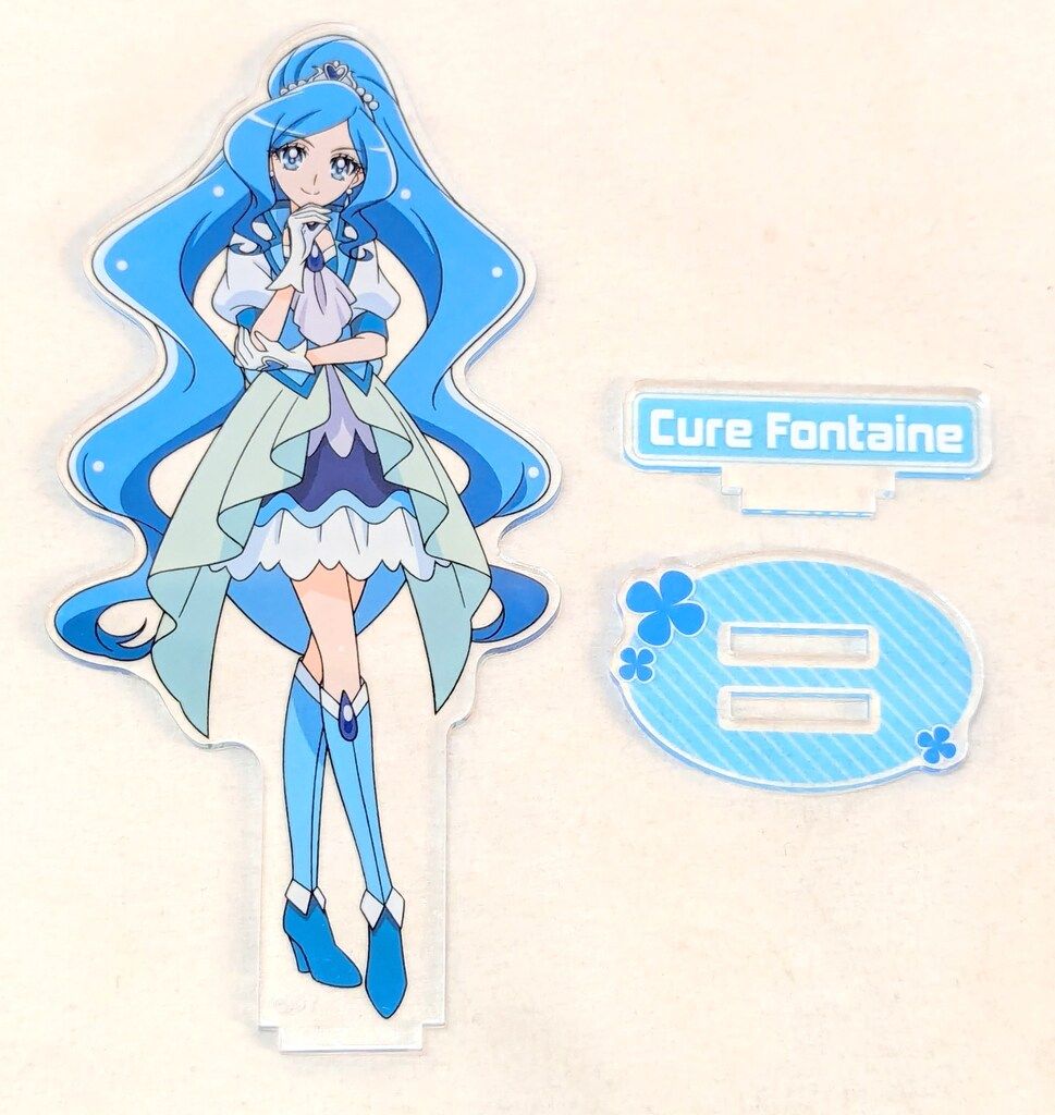 プリキュア 非売品ステッカー アクリルチャーム ヒーリングっど フォンテーヌ 二次元コスパ ヒーリングっどプリキュア アクリルスタンド
