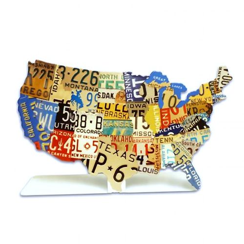 アメリカンスティールサイン「USA License Plate Topper」 PTST-011 卓上 自立式 メタルサイン 看板 アメリカ雑貨 アメリカン雑貨