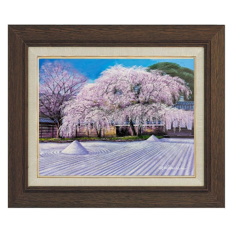 絵画 油絵 大覚寺の桜 F20号 （木村由記夫） 送料無料 【肉筆