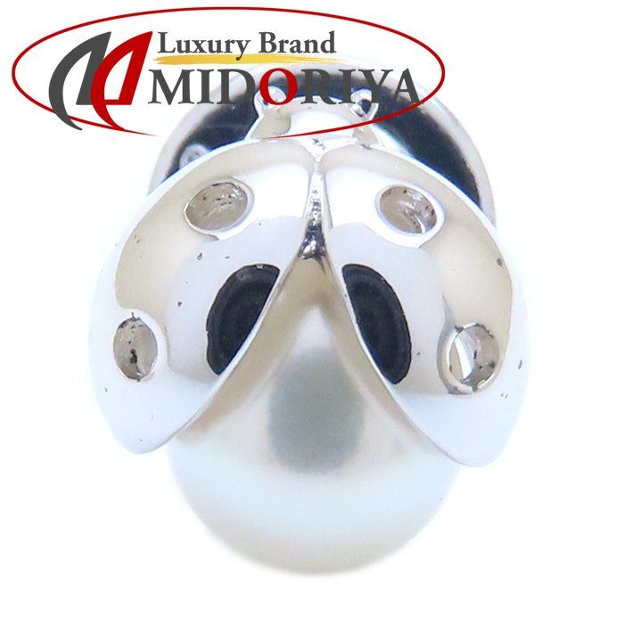 MIKIMOTO ミキモト てんとう虫モチーフ ピン ブローチ パール7.5ミリ 真珠 シルバー レディース 294366 BJ