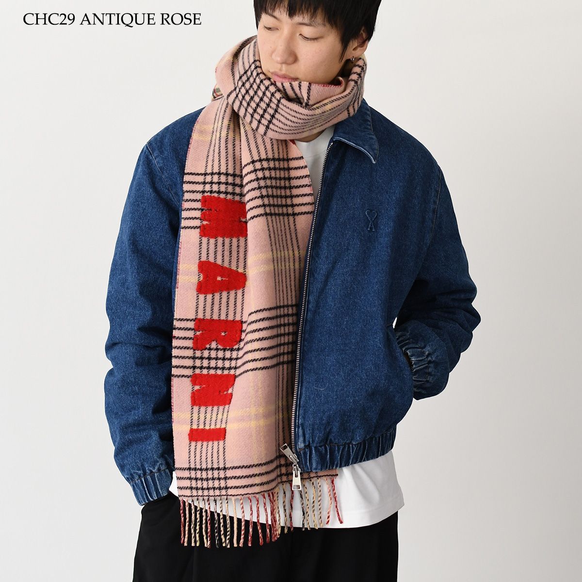 MARNI マルニ マフラー ストール ダブルチェック ウール製 スカーフ