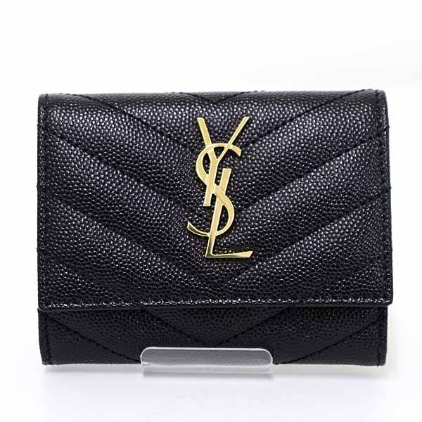 サンローラン SAINT LAURENT カサンドラ 6連キーケース Vステッチ グレインドプードル エンボスレザー 580656 ブラック Sランク