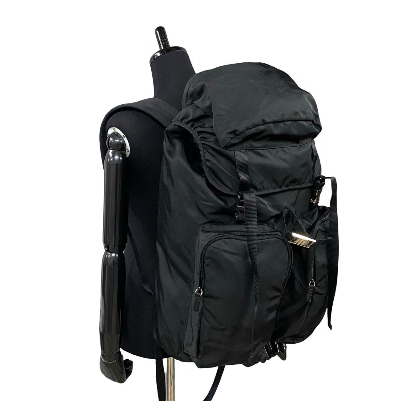 美品 希少 PRADA 2VZ136 三角ロゴ プレート リュックバックパック