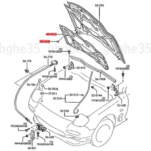 マツダ 純正 RX-7 FD3S ボンネット インシュレーター ファスナー 付き RX7 エンジン ルーム rx7 rx-7 fd3s 検 マフラー ヘッドライト ドア T132