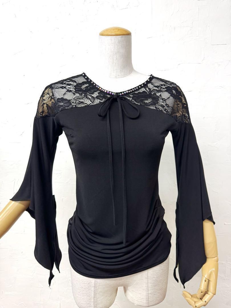 大人カワイイ TAKAダンス Mサイズ社交ダンスレースカットソー023