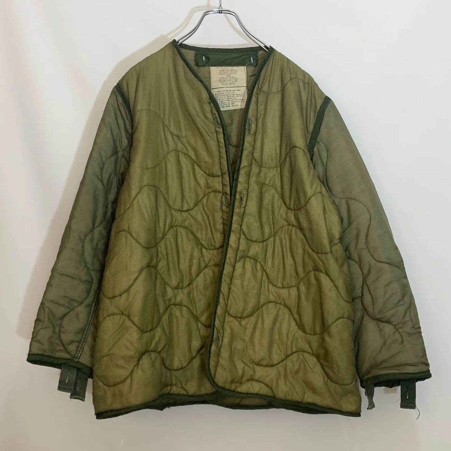 70's アメリカ軍 M-65 ミリタリー キルティング ライナー MILITARY 実物 USED 米軍 M-65 フィールドジャケット用ライナー
