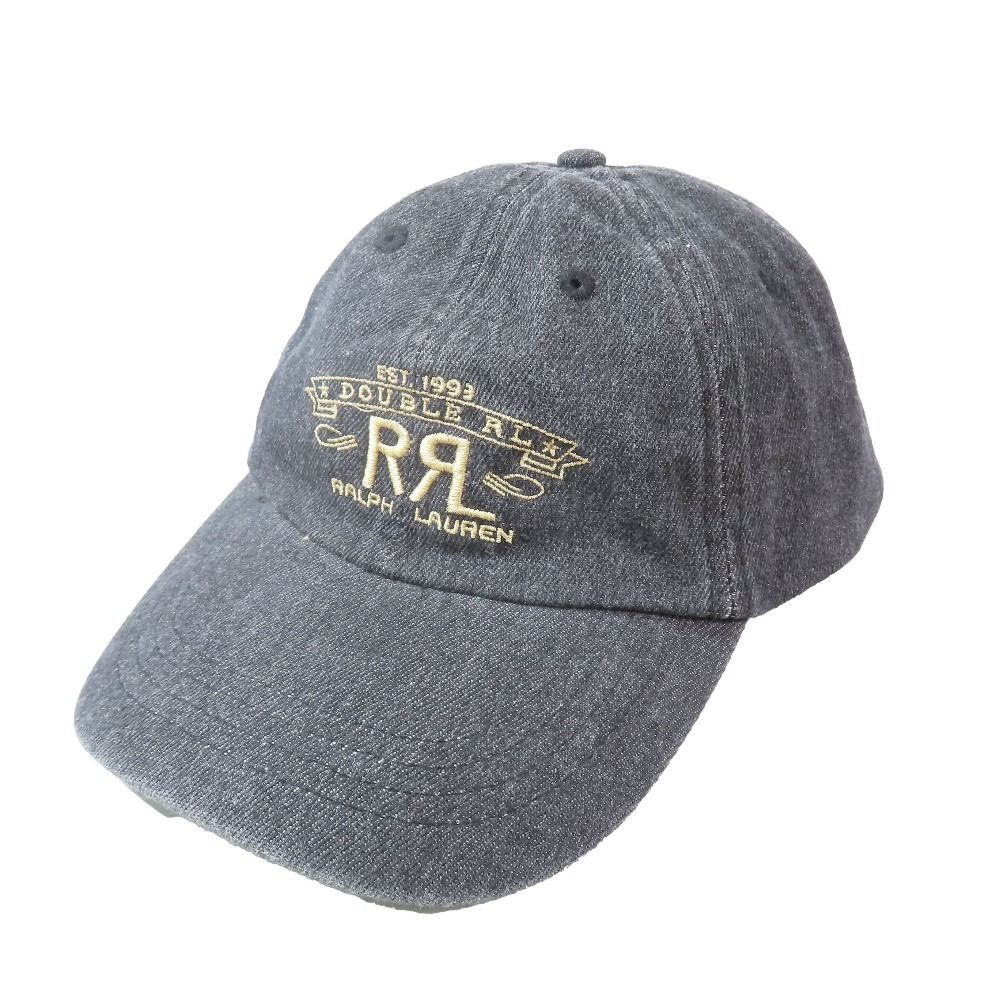 【未使用美品】RRL RALPH LAUREN キャップ 傑作】RRL “Black Trucker Cap” 黒 ブラック デニム メッシュ
