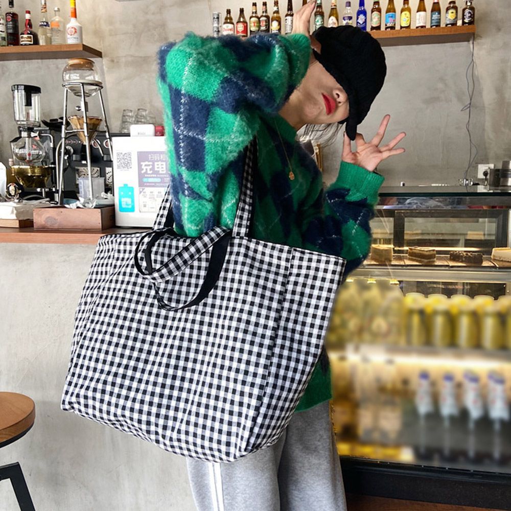 【YAHN SISI】★ リバーシブルボウキャンバスバッグ☆韓国☆2色 キャンバス トートバッグ [全2色] – muta Online Store
