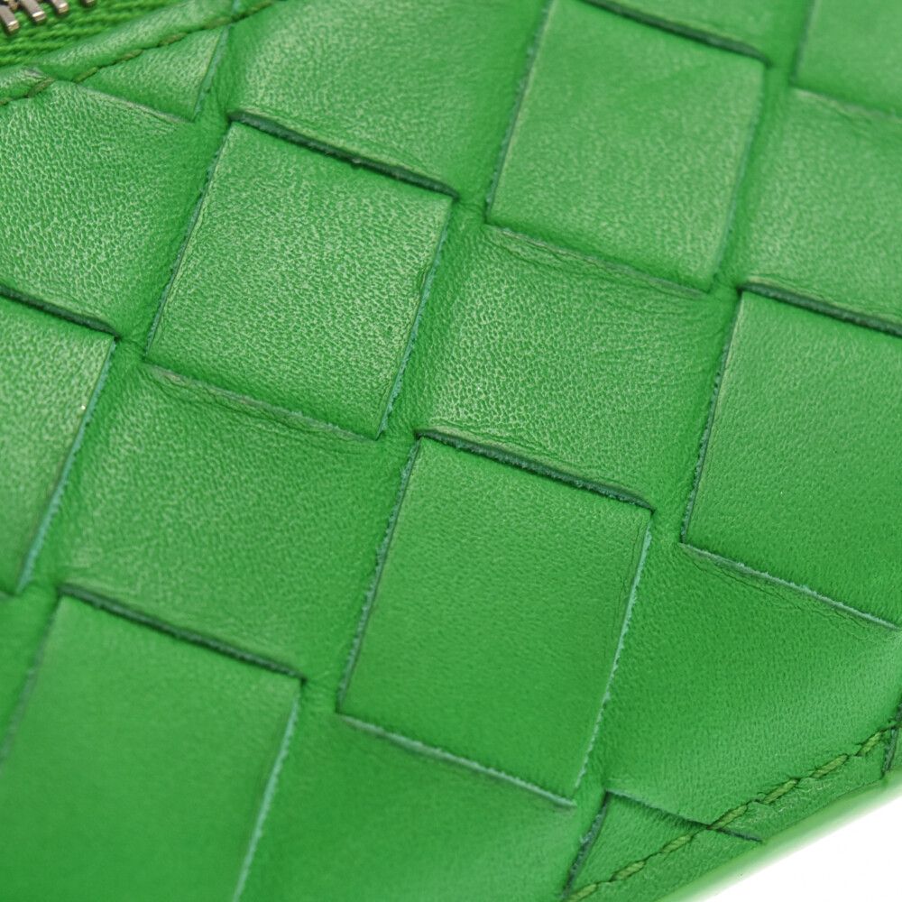 BOTTEGA VENETA ボッテガヴェネタ イントレチャート パース付きカードケース ケース レザー グリーン 650527 BOTTEGA VENETA (ボッテガヴェネタ) イントレチャート コインパース