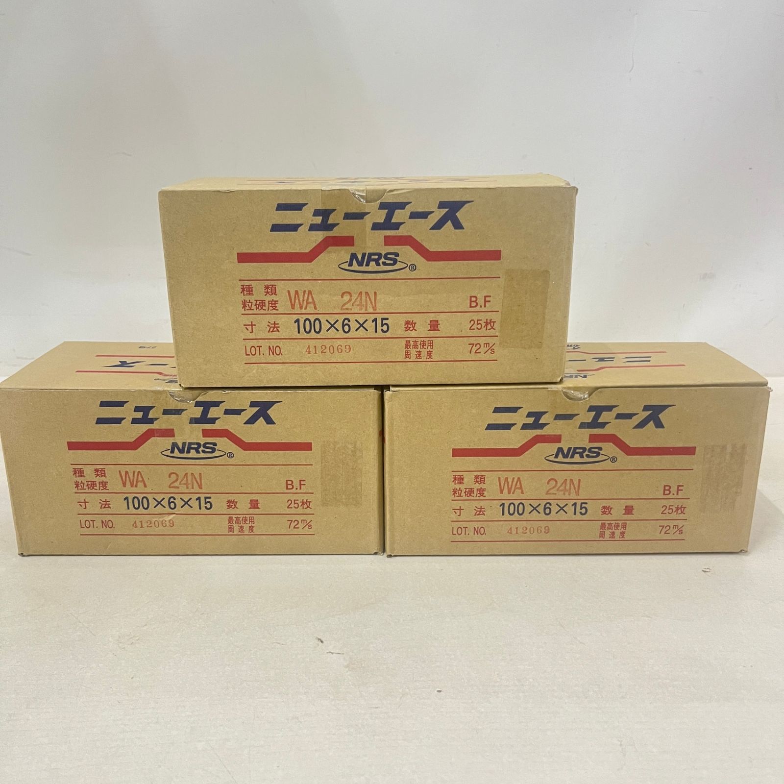 ニューエース オフセット型 研削砥石 100×6×15 B.F WA 24N 1箱25