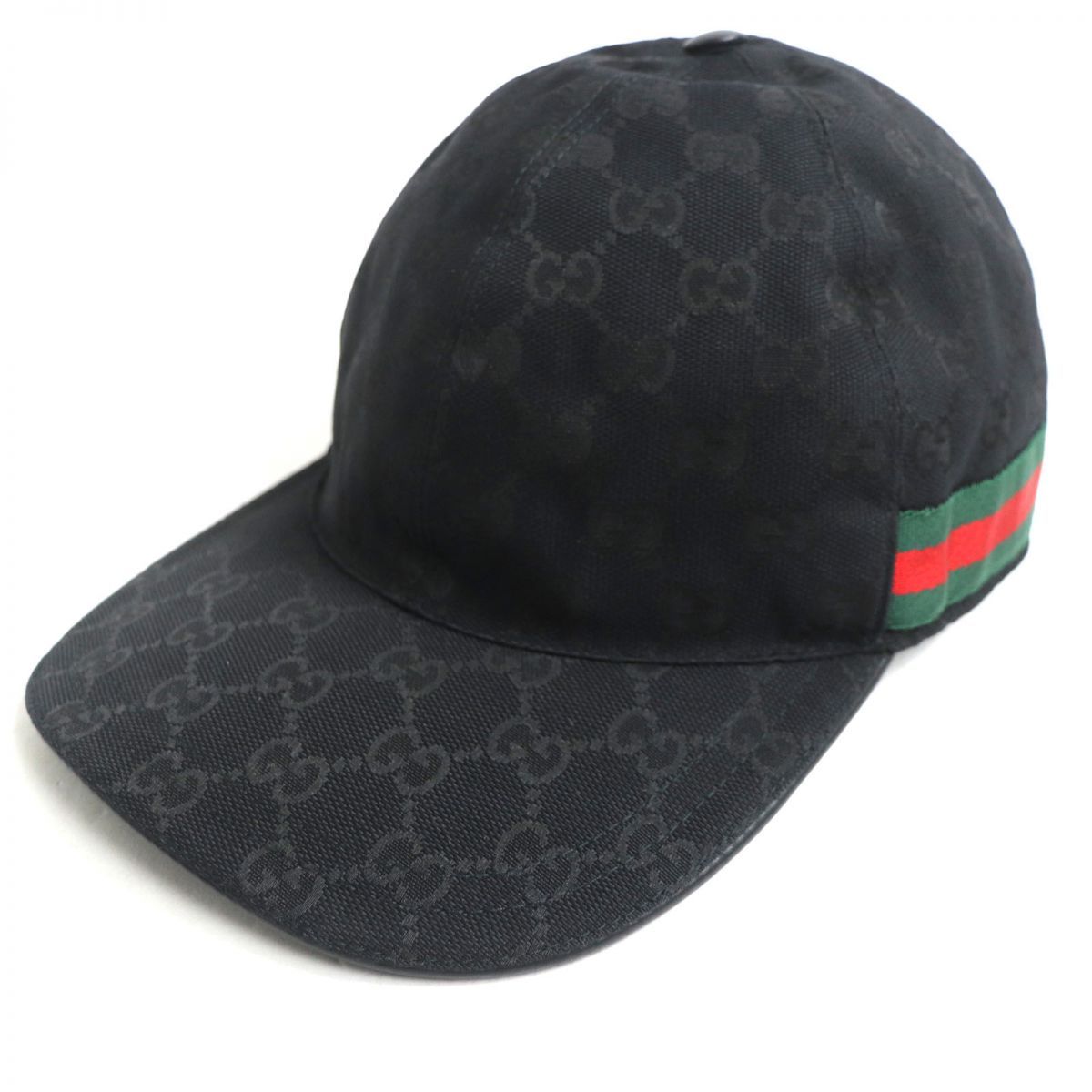 極美品▽GUCCI グッチ 200035-204891 GGキャンバス×レザー ウェブ