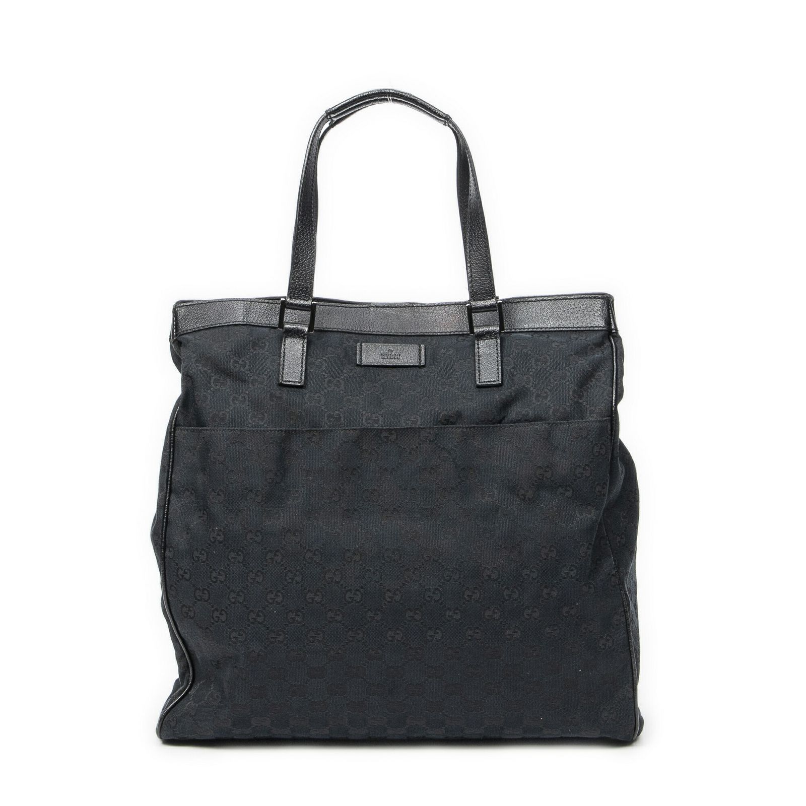 GUCCI グッチポケットショッピングトート黒GGキャンバスA