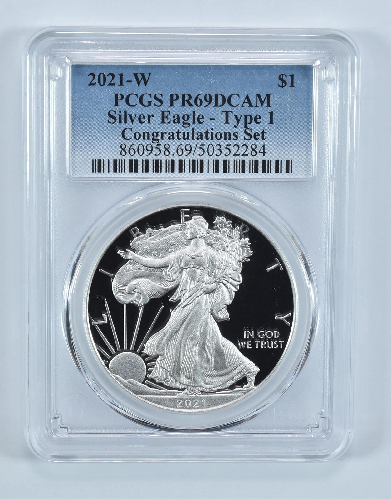 2021-W アメリカンシルバーイーグル タイプ1 コングラチュレーションセット PR69 DCAM PCGS