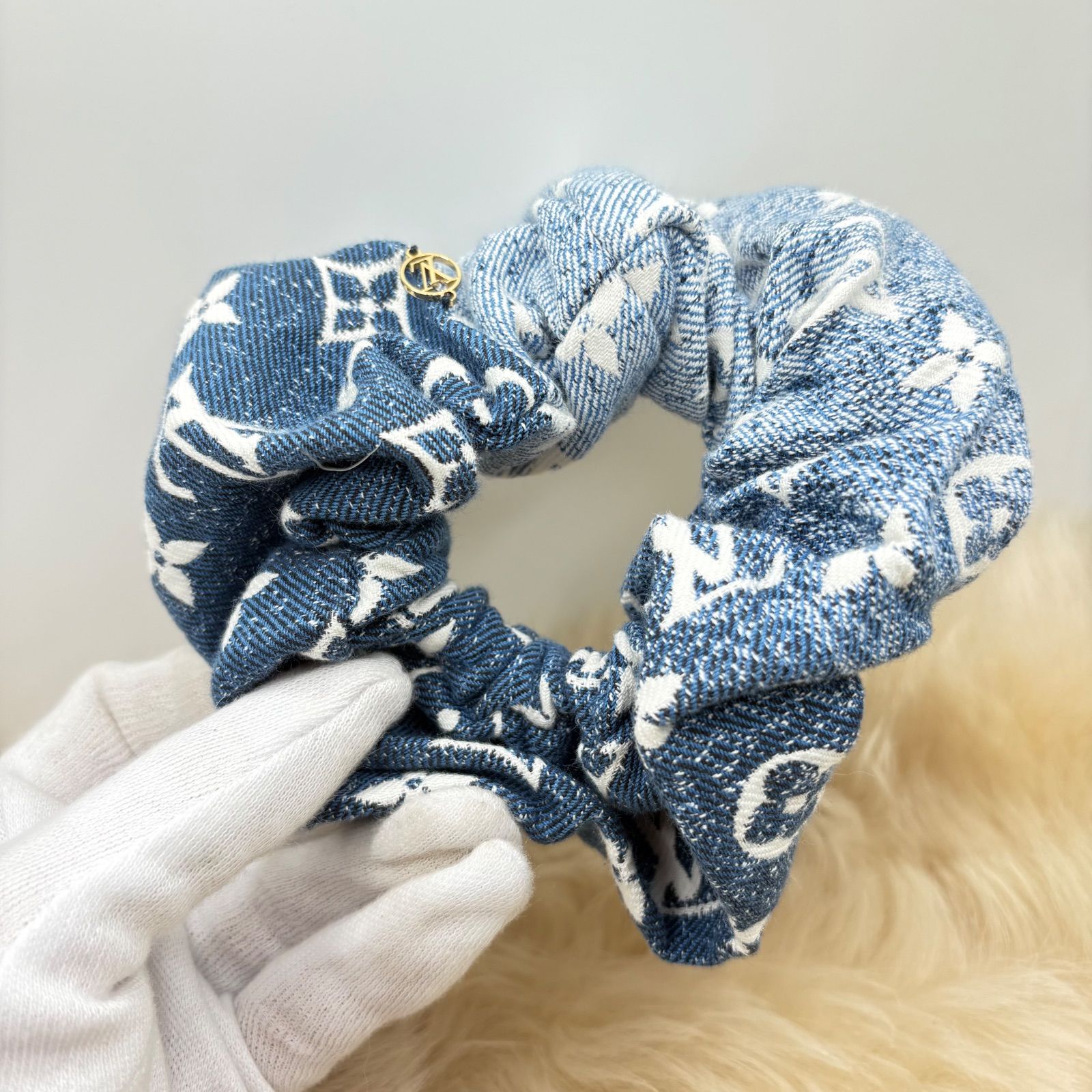LOUIS VUITTON ルイ・ヴィトン モノグラムデニム シュシュ ヘア