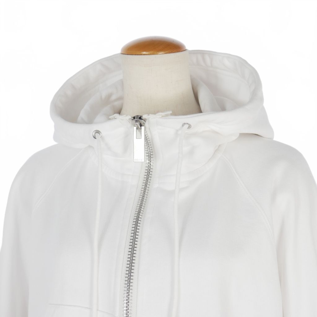 サカイ sacai レイヤード ジップパーカー ショート丈 3 白 ホワイト 23  